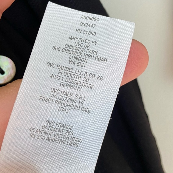 LOGO Lori Goldstein Black Button-Front Tunic Top 2X Asymmetrical Hem Pockets - Picture 4 of 5